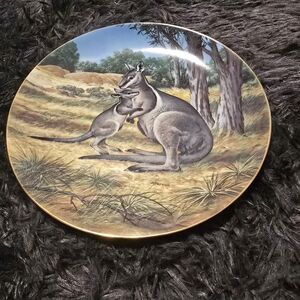 1990 THE BRIDLED WALLABY Plate Will Nelson LAST OF THEIR KIND:Endangered Species